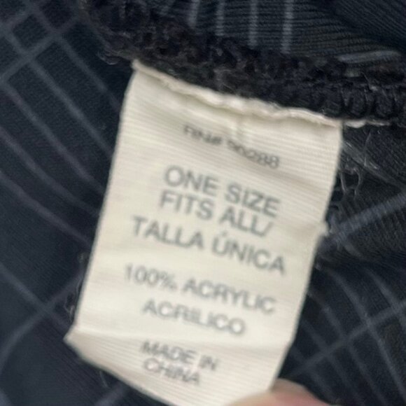 Adidas Knit Beanie Hat Black White Stripe One Size Unisex Warm Winter Accessory - Picture 6 of 7